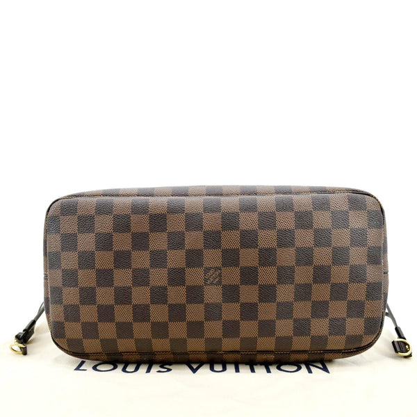 LOUIS VUITTON Neverfull MM Damier Ebene Shoulder Bag Brown