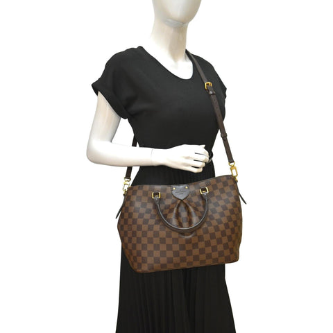 LOUIS VUITTON Siena PM Damier Ebene Shoulder Bag Brown