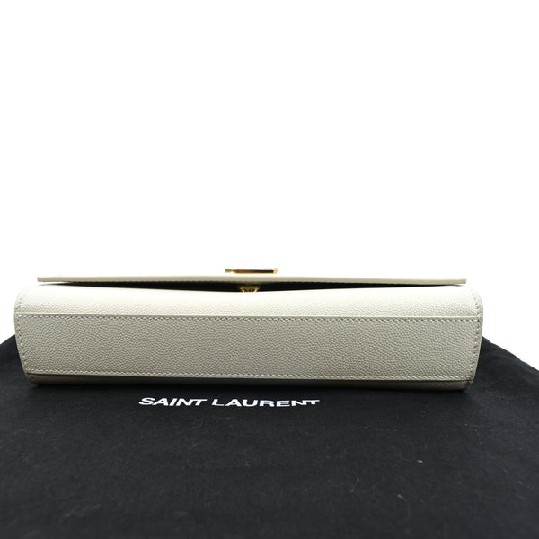 Yves Saint Laurent Kate Leather Shoulder Bag Ivory - Bottom