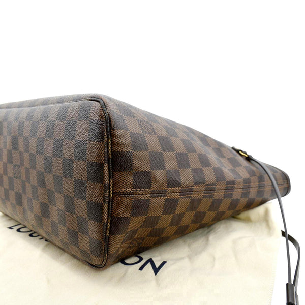 LOUIS VUITTON Neverfull MM Damier Ebene Shoulder Bag Brown