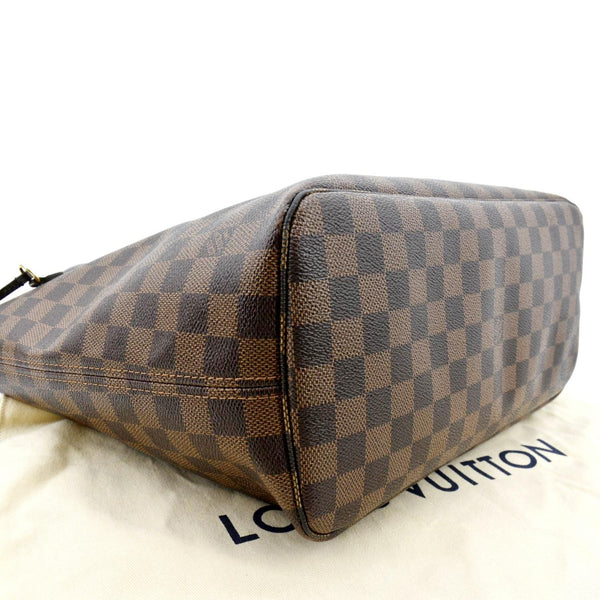 LOUIS VUITTON Neverfull MM Damier Ebene Shoulder Bag Brown