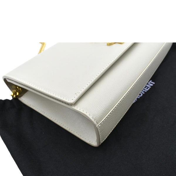 Yves Saint Laurent Kate Leather Shoulder Bag Ivory - Bottom Left