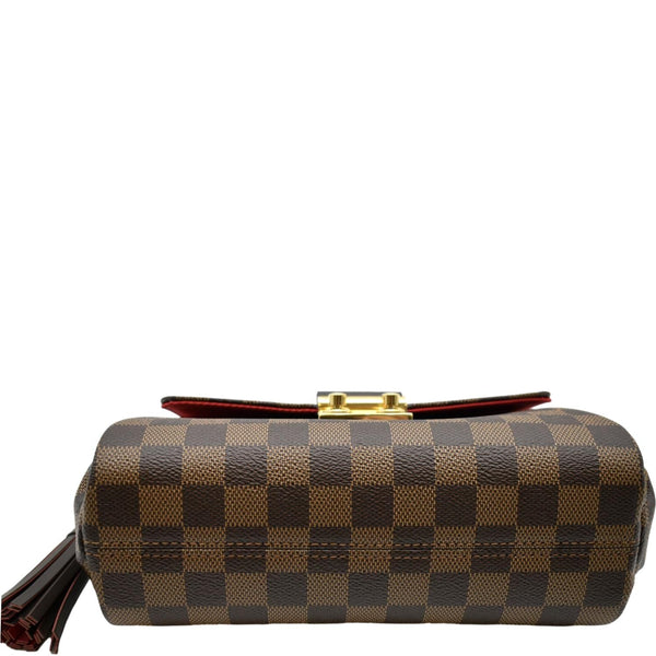 LOUIS VUITTON Croisette Damier Ebene Crossbody Bag Brown