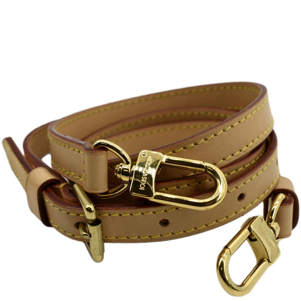 LOUIS VUITTON Leather Shoulder Strap Beige