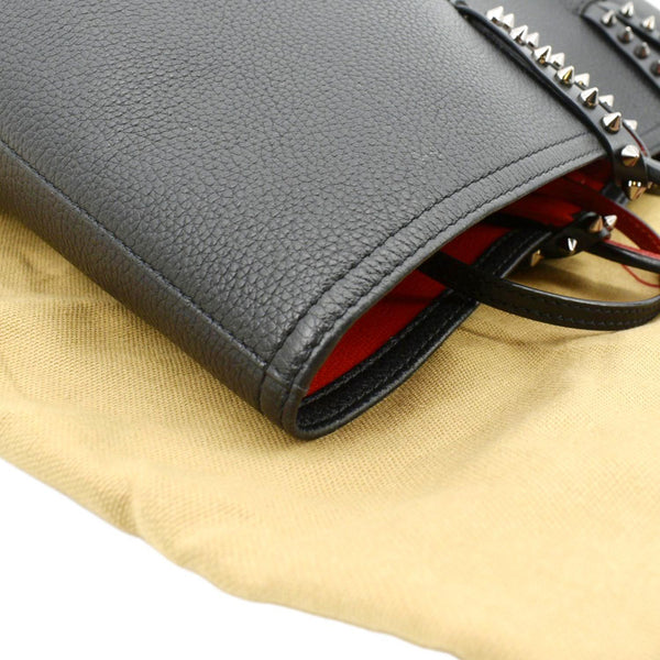 CHRISTIAN LOUBOUTIN Cabata Small Empire Paris Leather Tote Bag Black