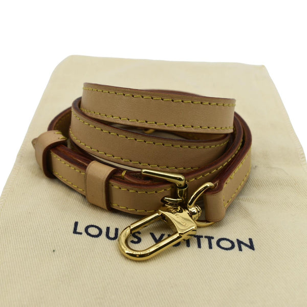 LOUIS VUITTON Leather Shoulder Strap Beige