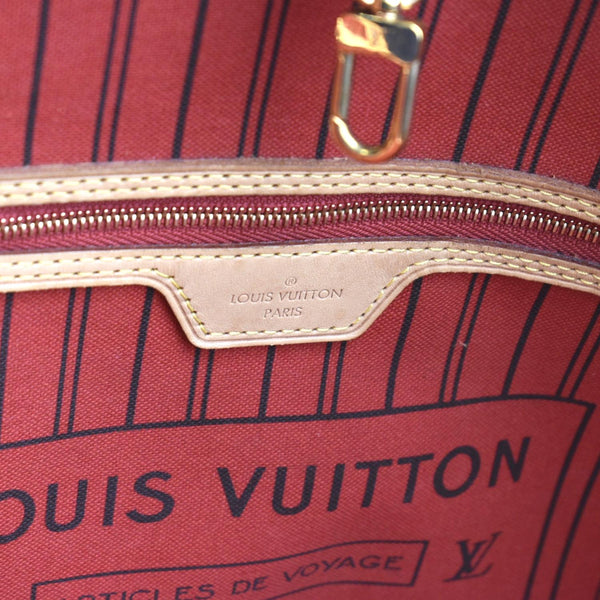 LOUIS VUITTON Neverfull MM Monogram Canvas Tote Bag Brown