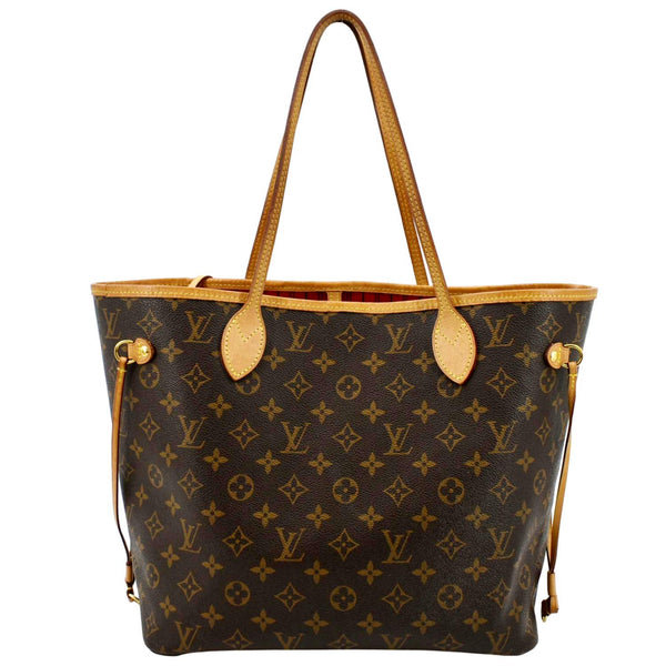 LOUIS VUITTON Neverfull MM Monogram Canvas Tote Bag Brown