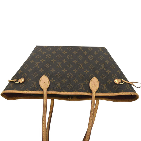 LOUIS VUITTON Neverfull MM Monogram Canvas Tote Bag Brown