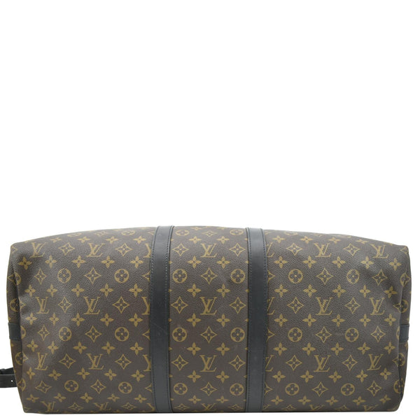 LOUIS VUITTON Keepall Bandouliere 55 Monogram Macassar Travel Bag Brown