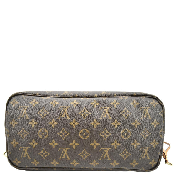 LOUIS VUITTON Neverfull MM Monogram Canvas Tote Bag Brown