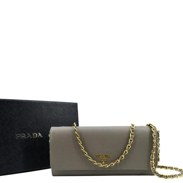 Prada Saffiano Leather Wallet on Chain Crossbody Bag - Product