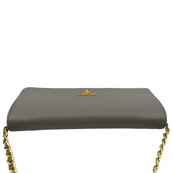 Prada Saffiano Leather Wallet on Chain Crossbody Bag - Top