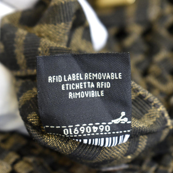 Fendi Mini Baguette Woven Jacquard Fabric Shoulder Bag - Tag Number