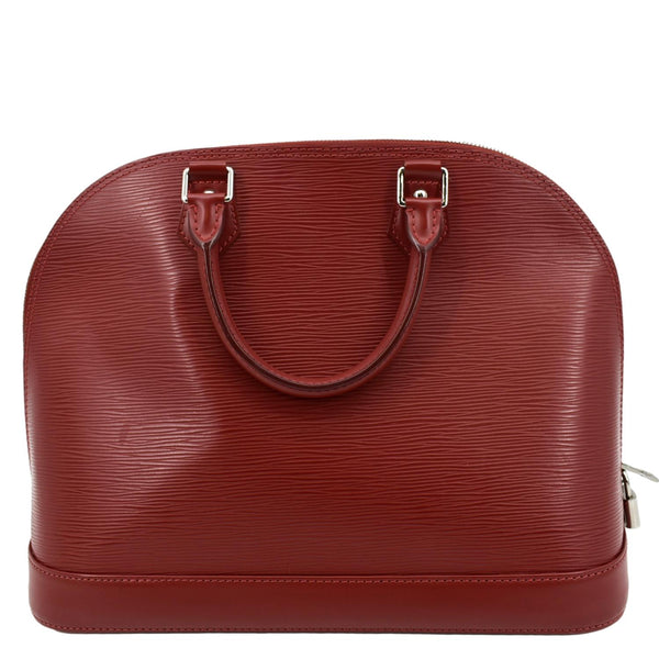 LOUIS VUITTON Alma GM Epi Leather Satchel Bag Red