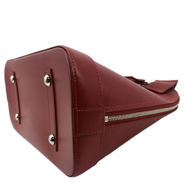 LOUIS VUITTON Alma GM Epi Leather Satchel Bag Red