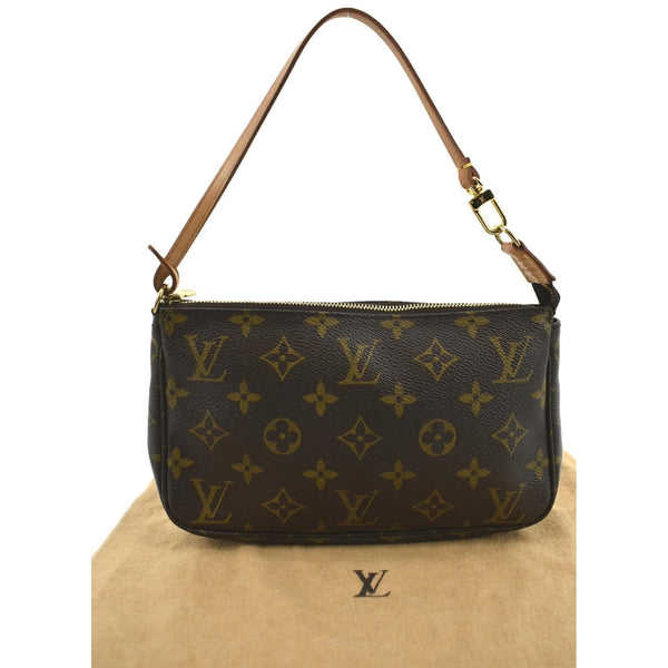 LOUIS VUITTON Pochette Monogram Canvas Accessoires Pouch Brown