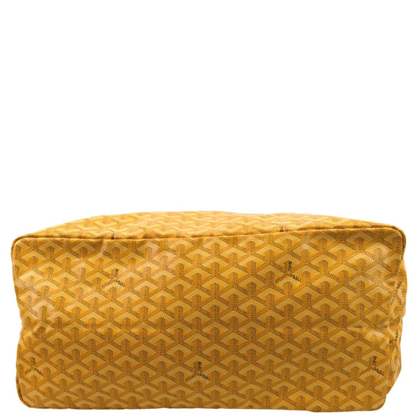 Goyard Saint Louis GM Canvas Tote Shoulder Bag Yellow - Bottom