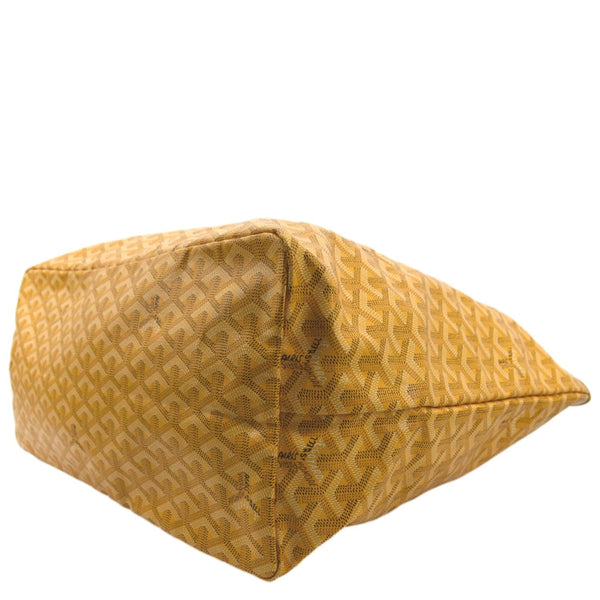 Goyard Saint Louis GM Canvas Tote Shoulder Bag Yellow - Bottom Right