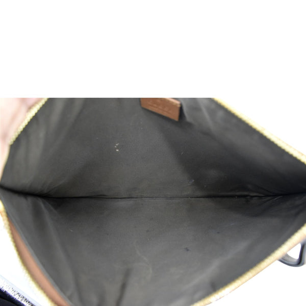 GUCCI King Snake Hummingbird GG Supreme Embroidered Clutch Bag Beige 431416