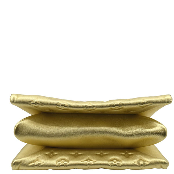 LOUIS VUITTON Coussin PM Monogram Embossed Leather Shoulder Bag Gold
