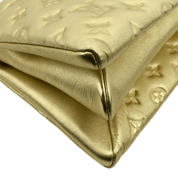 LOUIS VUITTON Coussin PM Monogram Embossed Leather Shoulder Bag Gold