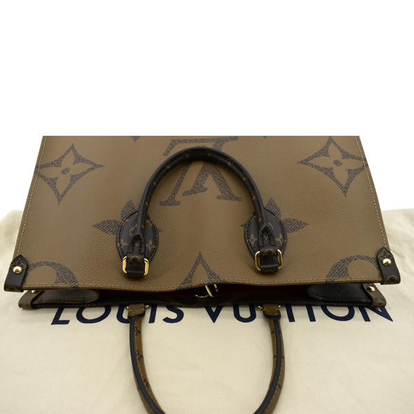 Louis Vuitton Onthego MM Giant Canvas Tote Shoulder Bag - Top