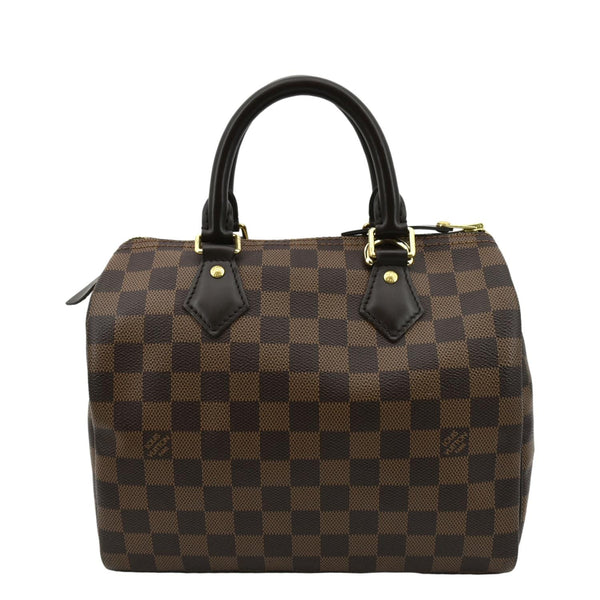 LOUIS VUITTON Speedy 25 Damier Ebene Satchel Bag Brown