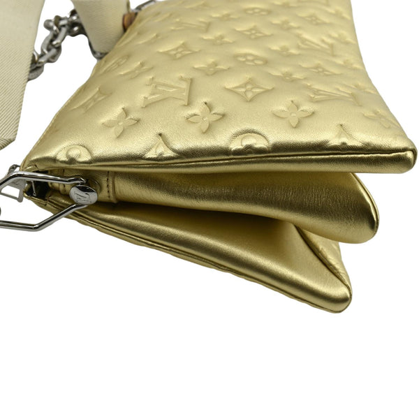 LOUIS VUITTON Coussin PM Monogram Embossed Leather Shoulder Bag Gold