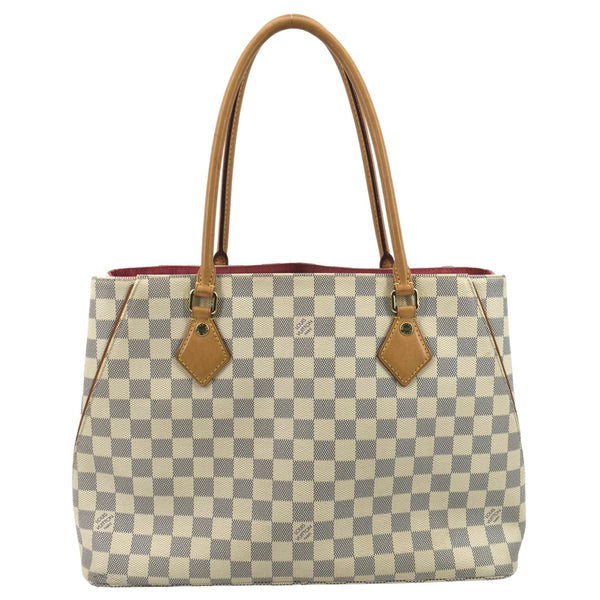 LOUIS VUITTON Calvi Damier Azur Shoulder Bag White
