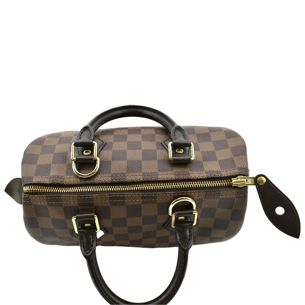 LOUIS VUITTON Speedy 25 Damier Ebene Satchel Bag Brown