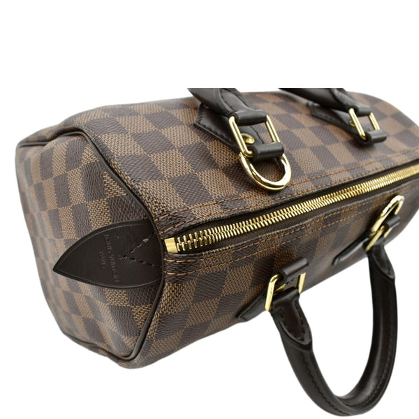 LOUIS VUITTON Speedy 25 Damier Ebene Satchel Bag Brown
