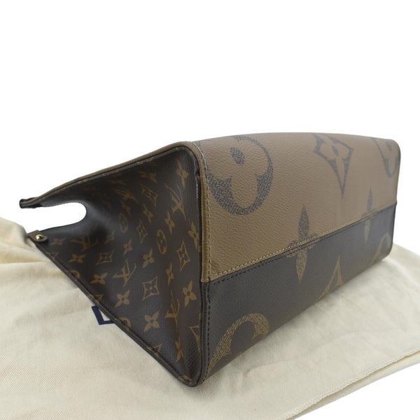 Louis Vuitton Onthego MM Giant Canvas Tote Shoulder Bag - Bottom Left