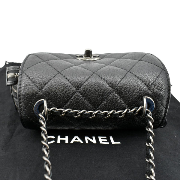 Chanel CC Waiter Flap Goatskin Leather Crossbody Bag - Top