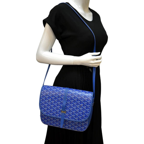 GOYARD Belvedere PM Canvas Messenger Bag Blue