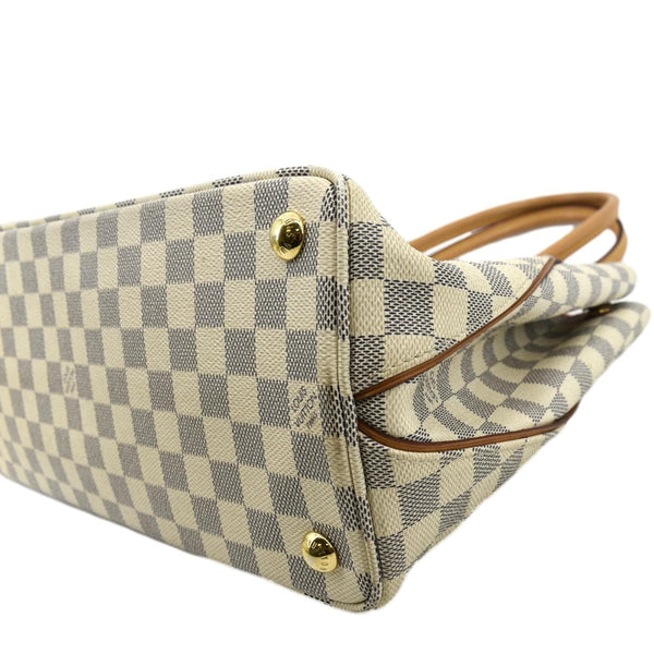 LOUIS VUITTON Calvi Damier Azur Shoulder Bag White