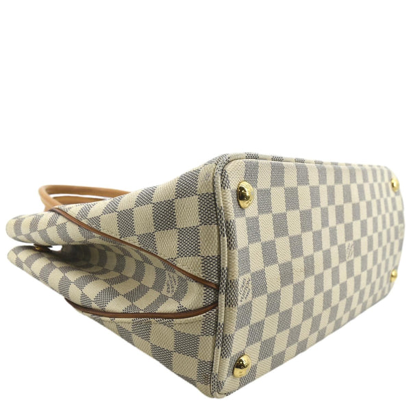 LOUIS VUITTON Calvi Damier Azur Shoulder Bag White