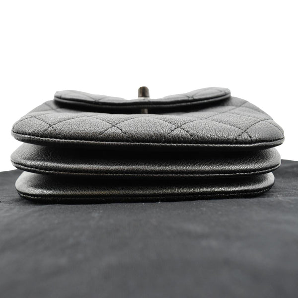 Chanel CC Waiter Flap Goatskin Leather Crossbody Bag - Bottom