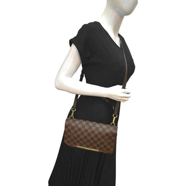 LOUIS VUITTON Hoxton PM Damier Ebene Crossbody Bag Brown
