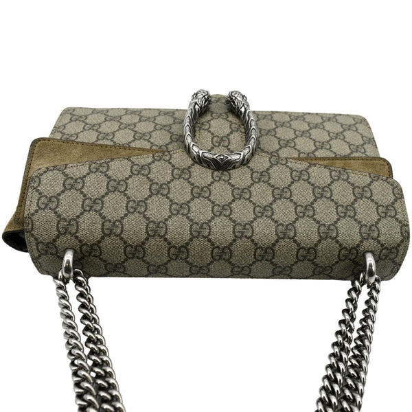 GUCCI Dionysus Small GG Supreme Canvas Shoulder Bag Beige 400249