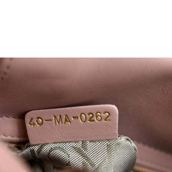 CHRISTIAN DIOR Mini Lady Dior Cannage Lambskin Leather Shoulder Bag Blush
