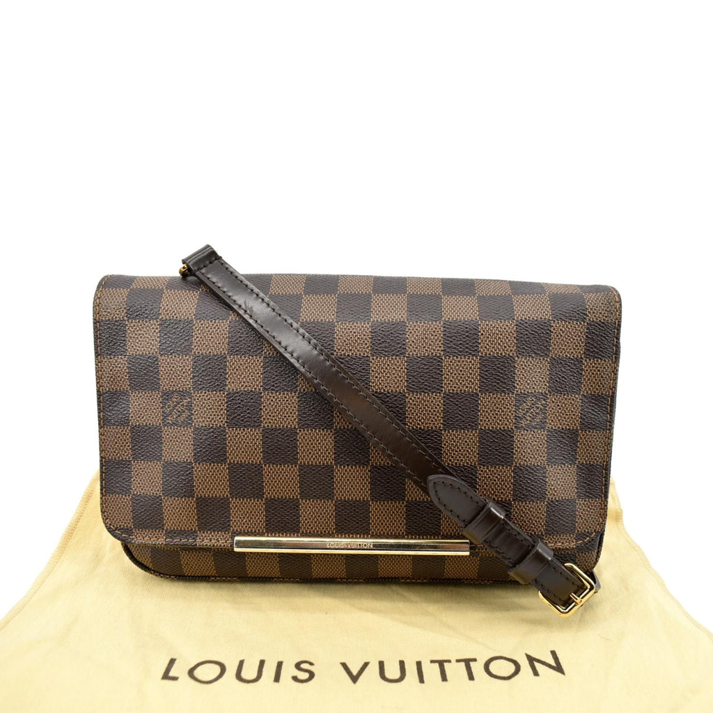 Louis Vuitton Hoxton PM Damier Ebene Canvas Brown Leather ref