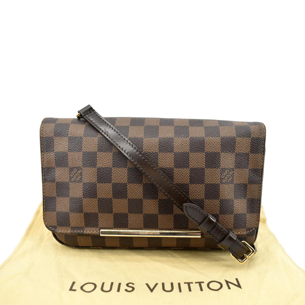 LOUIS VUITTON Hoxton PM Damier Ebene Crossbody Bag Brown