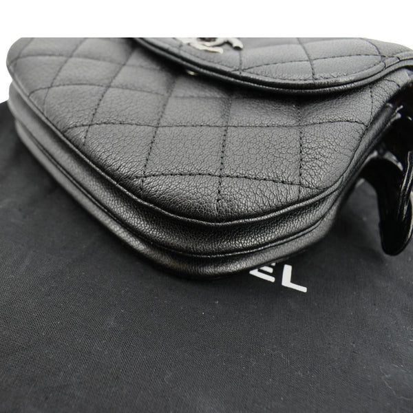 Chanel CC Waiter Flap Goatskin Leather Crossbody Bag - Bottom Right