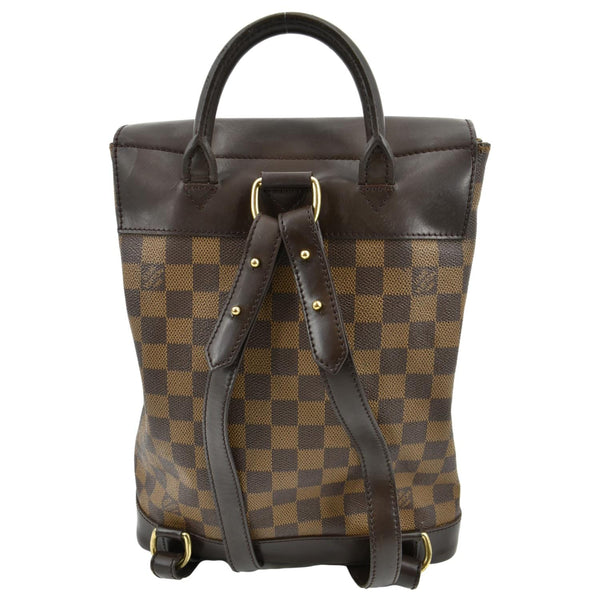 LOUIS VUITTON Soho Damier Ebene Backpack Bag Brown