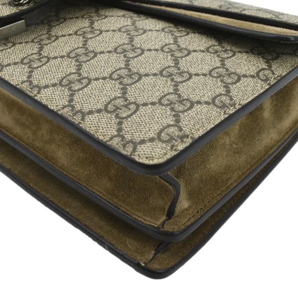 GUCCI Dionysus Small GG Supreme Canvas Shoulder Bag Beige 400249