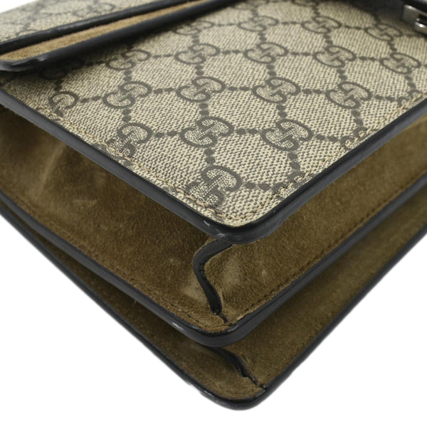 GUCCI Dionysus Small GG Supreme Canvas Shoulder Bag Beige 400249