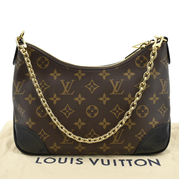 LOUIS VUITTON Boulogne NM Monogram Canvas Shoulder Bag Brown