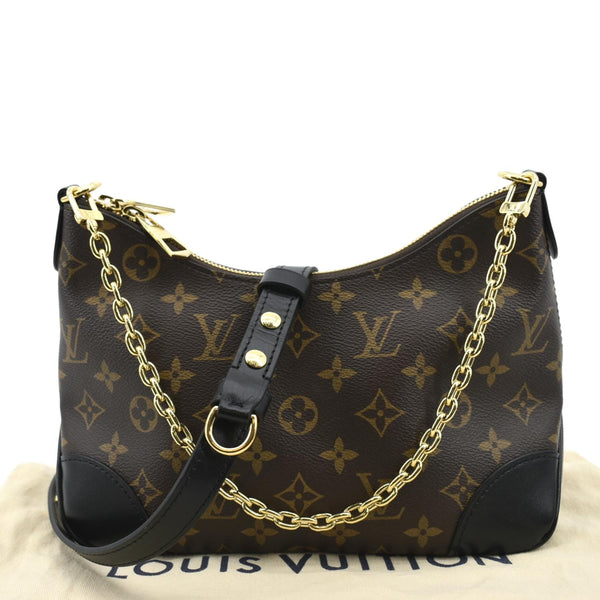 LOUIS VUITTON Boulogne NM Monogram Canvas Shoulder Bag Brown