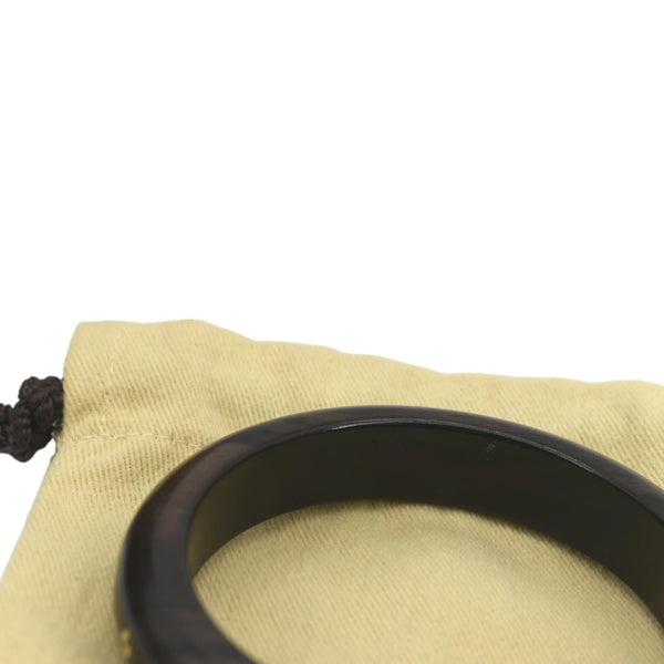 Louis Vuitton Sylvania Tiger Wood Brass Bangle Brown - Top Left